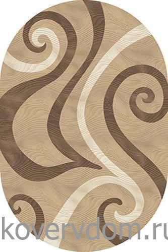 Ковер MEGA CARVING D262 LIGHT BEIGE Овал