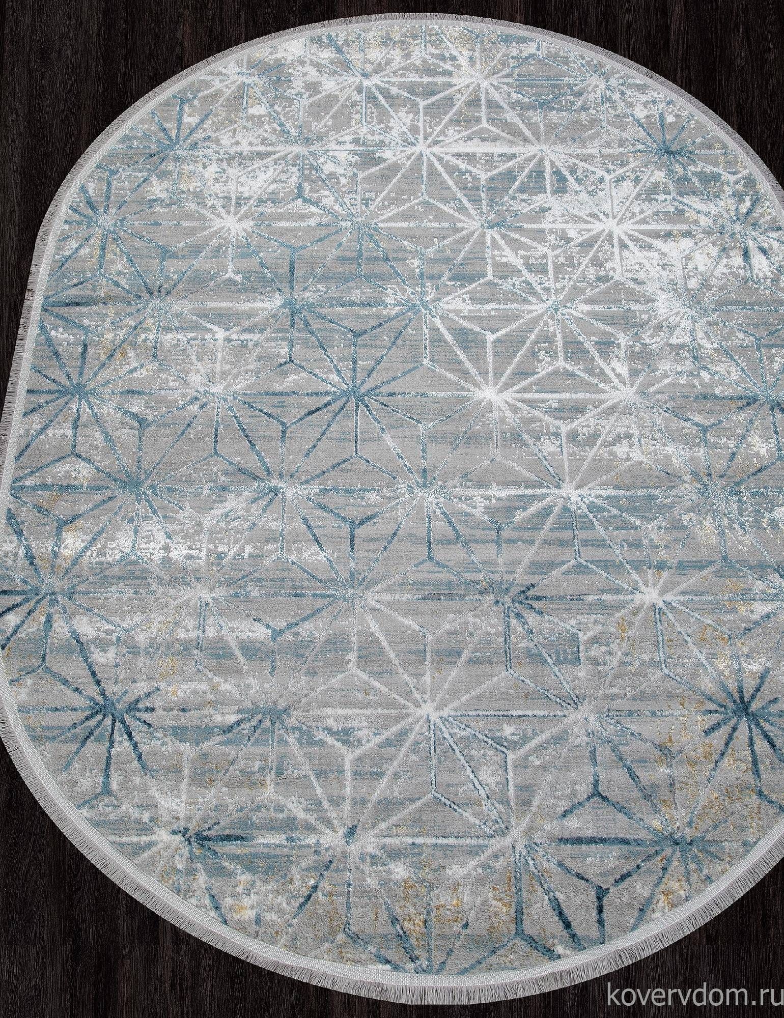 Ковер AJMAL LP 320 GREY / BLUE Овал Ковер AJMAL LP 320 GREY / BLUE Овал