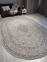 Ковер серый ARMINA GA007G GREY / GREY Овал