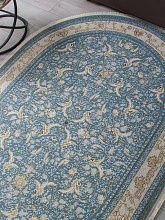 Ковер из Турции голубой ZARINA M101B BLUE SHIRINK / BLUE SHIRINK Овал