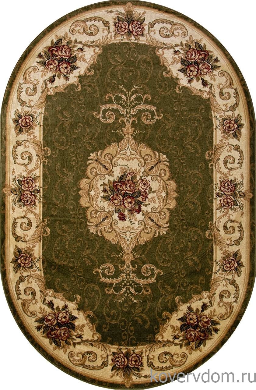 Ковер OLYMPOS D467 GREEN Овал