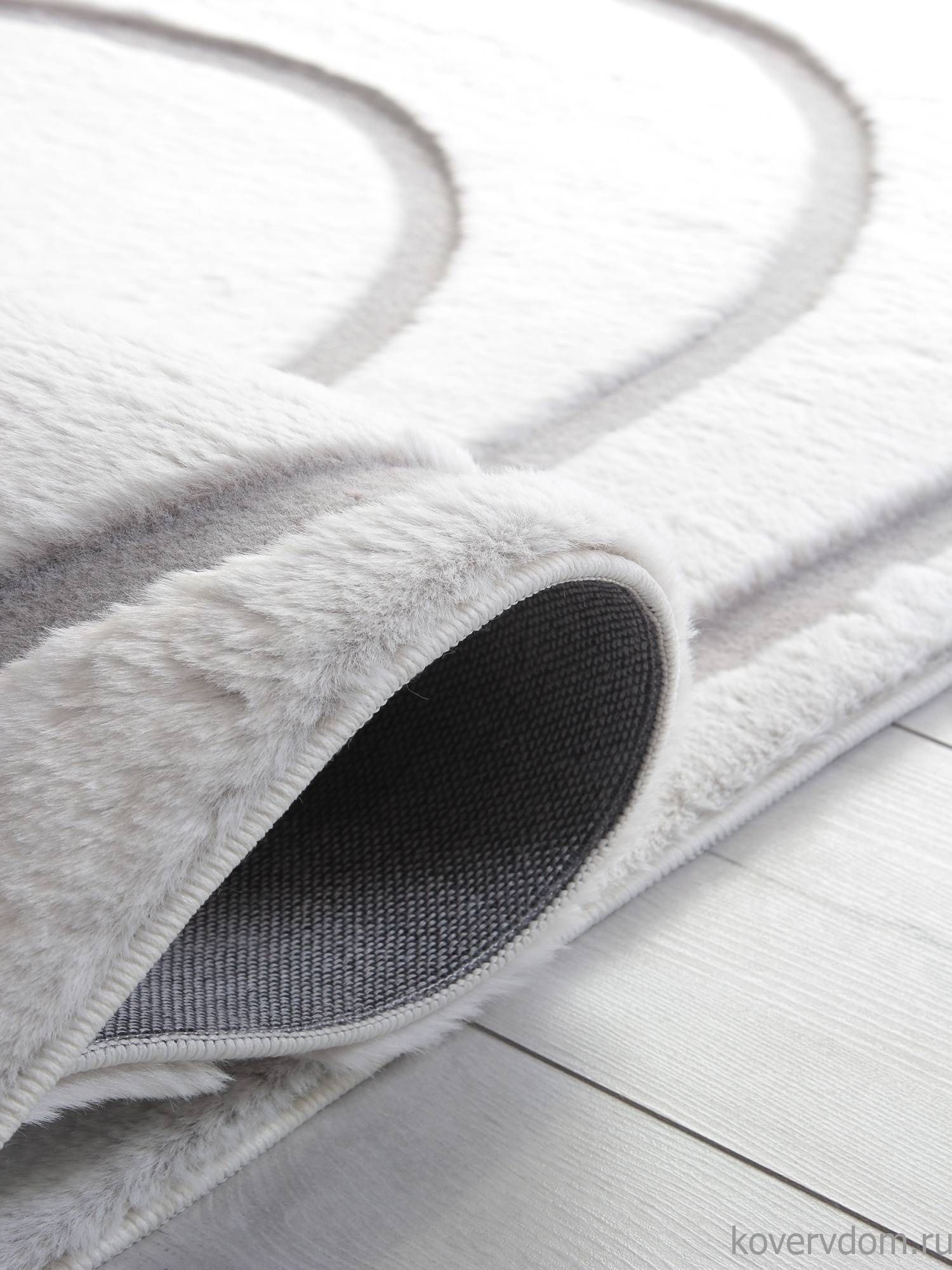 Ковер из искусственного меха RABBIT CARVING PX4004 CREAM / GREY