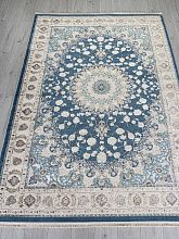 Пушистый ковер DELINA A050B D.BLUE / CREAM