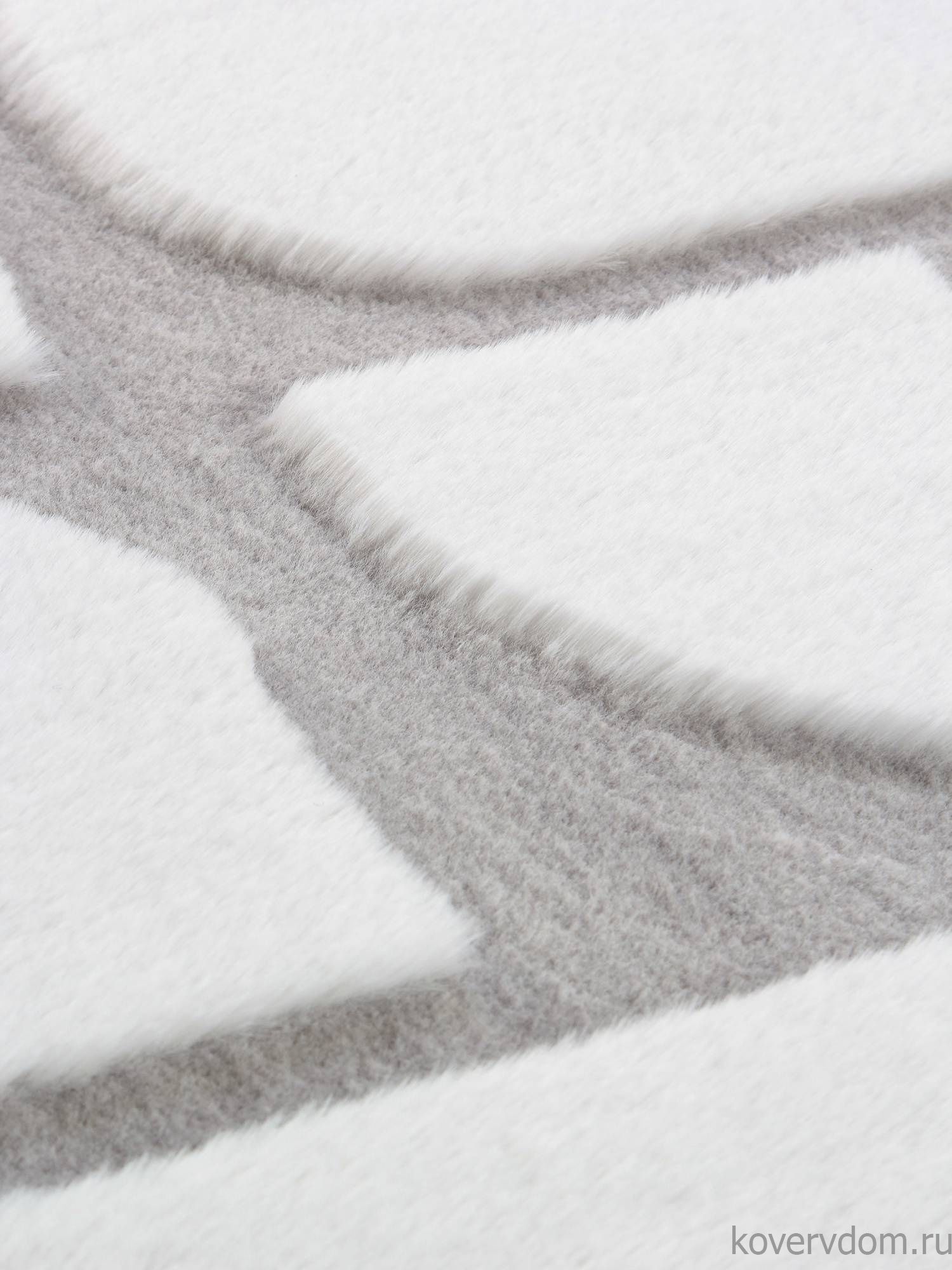 Ковер из искусственного меха RABBIT CARVING PX4001 CREAM / GREY