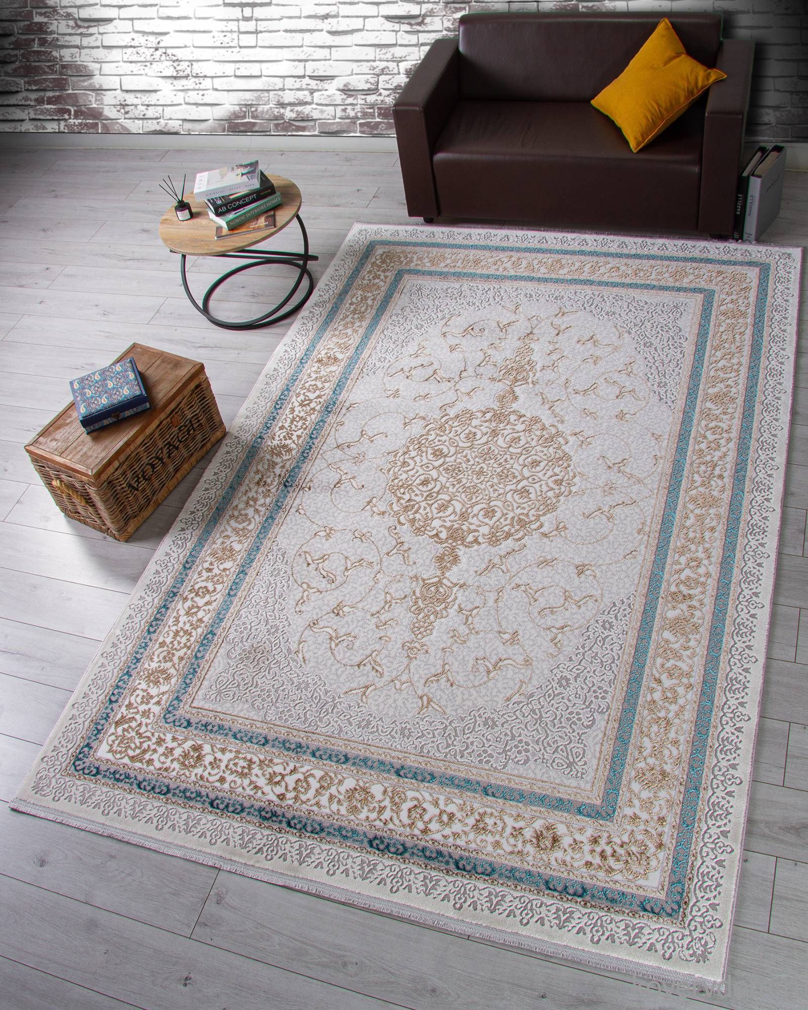 Ковер HALIF F641 GREEN-BLUE