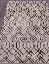 Пушистый овальный ковер ARMINA 04049B DARK BROWN